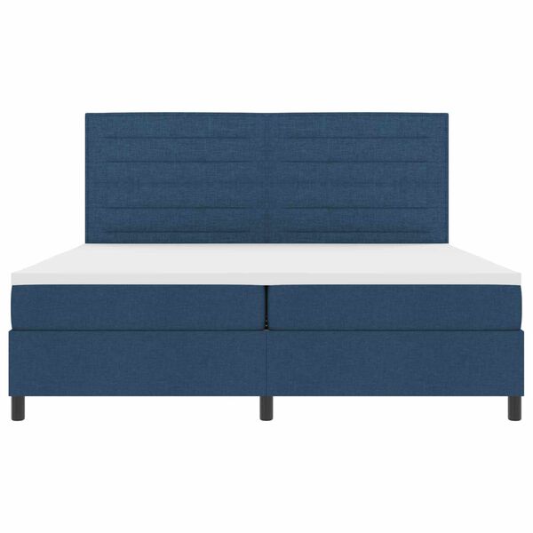 vidaXL Krevet s opruga kutije s madracem Plava 200 x 200 cm tkanina