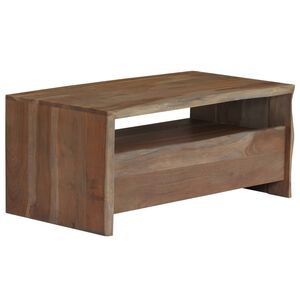 vidaXL Stolić za kavu od masivnog bagremovog drva 90 x 50 x 40 cm sivi