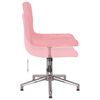 vidaXL Okretne blagovaonske stolice 2 kom ružičaste bar&scaron;unaste