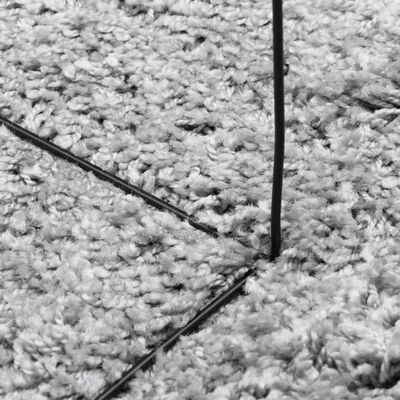 vidaXL Čupavi tepih PAMPLONA visoka vlakna moderni sivi 300 x 400 cm