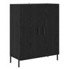vidaXL Highboard Zidne Crni hrast 69,5 x 34 x 180 cm Konstruirano drvo