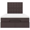 vidaXL Otomanski okvir kreveta s madraca tamnosmeđi 120x200cm tkanine