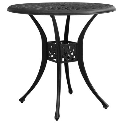vidaXL Vrtni stol crni 78 x 78 x 72 cm od lijevanog aluminija