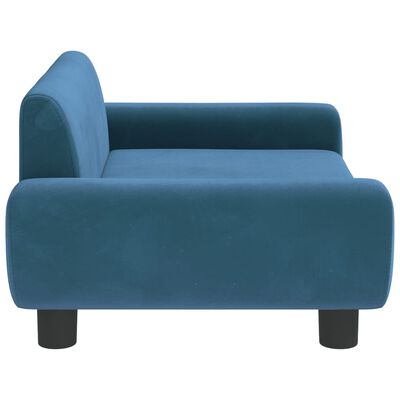 vidaXL Dječja fotelja plava 70 x 45 x 33 cm baršunasta
