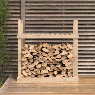 vidaXL Stalak za drva za ogrjev 110 x 35 x 108,5 od masivne borovine