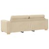 vidaXL Sofa 3 pcs Krema 221 x 80 x 80 cm Platnasta tkanina