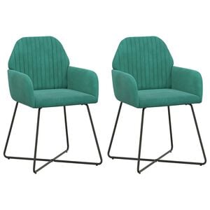 vidaXL Trpezarijske stolice 2 pcs Bar&scaron;un Tirkizna 55 x 50 x 84 cm