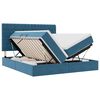 vidaXL Krevet s od storage s pohranom Tamno plava 200 x 200 cm Bar&scaron;un