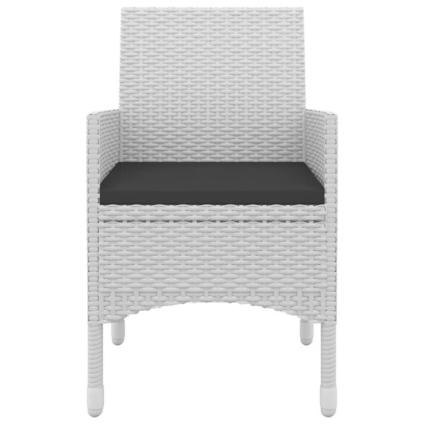 vidaXL 5-dijelni vrtni blagovaonski set s jastucima poliratan i staklo