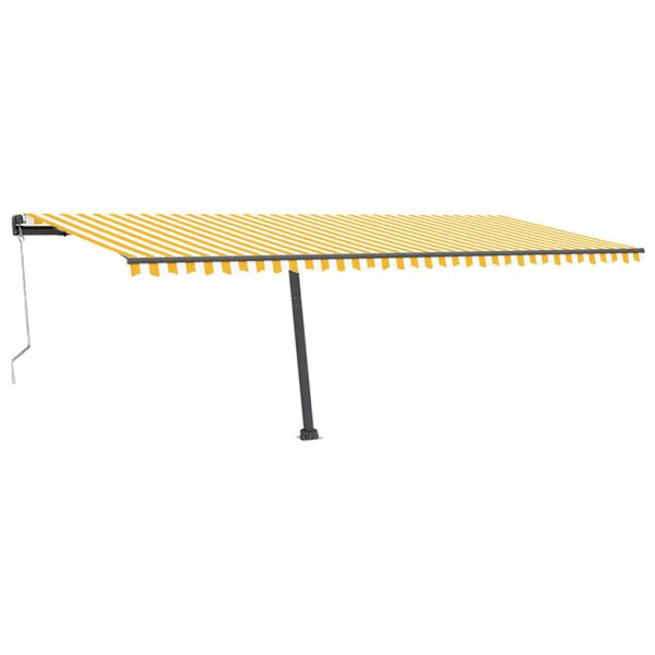 vidaXL Samostojeća automatska tenda 600 x 300 cm žuto-bijela