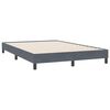 vidaXL Box Spring krevet s madracem tamno sivi 140x220 cm samt