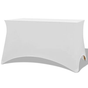 vidaXL Rastezljivi Stolnjak 2 kom 120x60,5x74 cm Bijeli