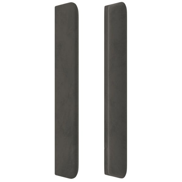 vidaXL Uzglavlje s u&scaron;ima tamnosivo 203x16x118/128 cm bar&scaron;unasto