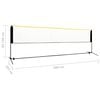 vidaXL Podesiva mreža za badminton 500 x 103 x 94 - 158 cm metalna