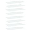 vidaXL Police za knjige 8 kom bijele 80 x 30 x 1,5 cm od iverice