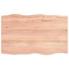 vidaXL Stolna ploča svjetlosmeđa 80x50x(2-6) cm obrađena hrastovina