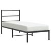 vidaXL Metalni okvir za krevet s uzglavljem crni 80x200 cm