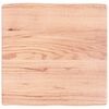 vidaXL Stolna ploča svjetlosmeđa 60x60x(2-6) cm obrađena hrastovina
