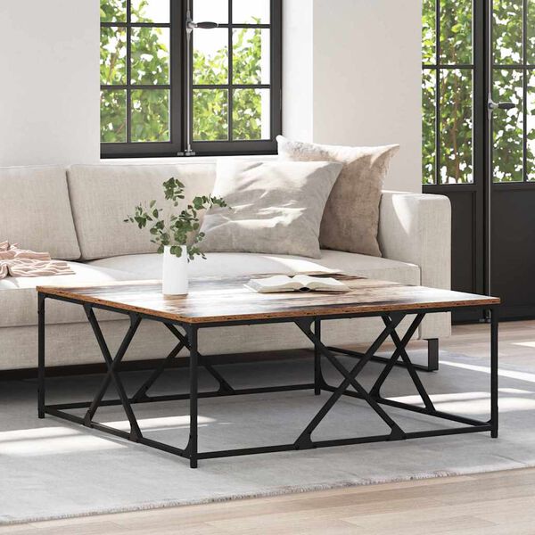 vidaXL Kava Stol Staro drvo 100 x 100 x 40 cm Konstruirano drvo