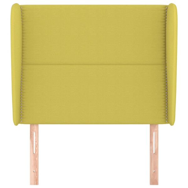 vidaXL Uzglavlje s u&scaron;ima zeleno 83 x 23 x 118/128 cm od tkanine