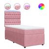 vidaXL Box spring krevet s madracem ružičasti 100x200 cm bar&scaron;unasti