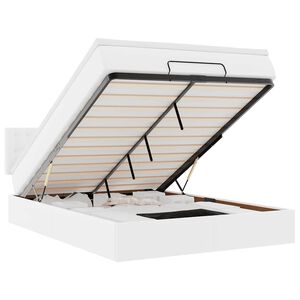 vidaXL Otomanski krevet s madracima i LED 140x200cm umjetna koža