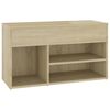 vidaXL Klupa za cipele boja hrasta 80 x 30 x 45 cm konstruirano drvo