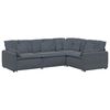 vidaXL Modularna sofa s jastucima, bar&scaron;unasta, tamno siva