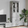 vidaXL Highboard s policom FLORIN Betonski sivi 60 x 35 x 182 cm