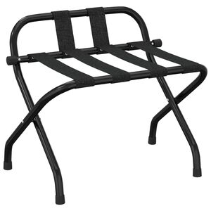vidaXL Stalak za prtljagu s naslonom crni 56 x 39 x 52 cm