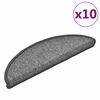 vidaXL Prostirke za stepenice 10 kom 56x17x3 cm tamno sive poluokrugle