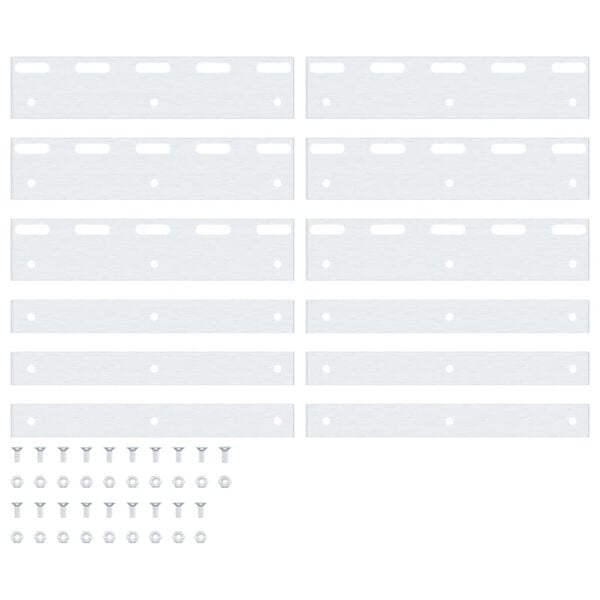 vidaXL Spojne ploče 6 kom srebrne 20 cm od nehrđajućeg čelika