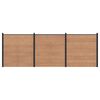vidaXL Set ograde 3 kom. 526 x 186 cm WPC i aluminij Smeđa