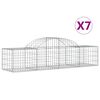 vidaXL Lučne gabionske ko&scaron;are 7 kom 200x50x40/60 cm pocinčano željezo
