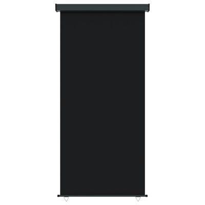 vidaXL Balkonska bočna tenda 122 x 250 cm crna