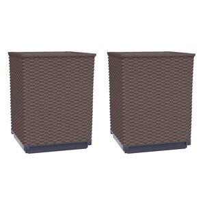 vidaXL Sadilice 2 kom smeđe 30 x 30 x 37 cm od polipropilena