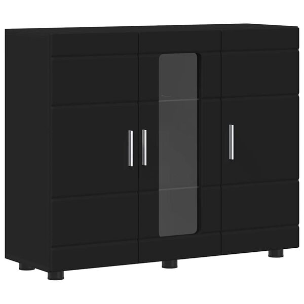 vidaXL Drveni ormar Crna 88,5 x 30,5 x 73 cm Konstruirano drvo