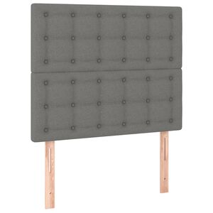 vidaXL Uzglavlje tamno sivo 80x5x118/128 cm tkanina