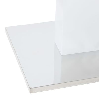 vidaXL Blagovaonski stol visokog sjaja bijeli 180 x 90 x 76 cm MDF
