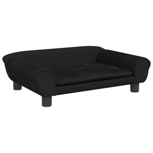 vidaXL Krevet za pse crni 70 x 48 x 22 cm bar&scaron;unasti