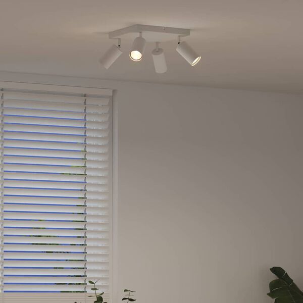 vidaXL Stropni reflektor s reflektorima Bijelo 26 x 26 x 16,5 cm Metal