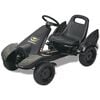 vidaXL Go Kart sa Pedalama i Podesivim Sjedalom Crni