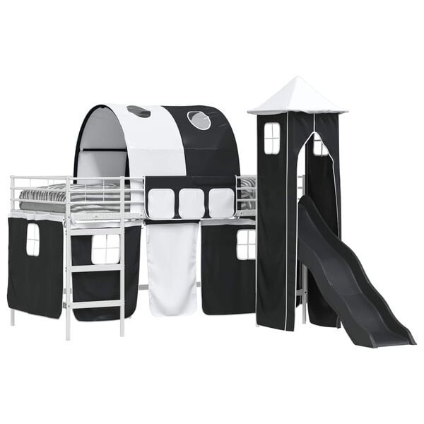 vidaXL Bijela i crna 79,5 x 200 cm