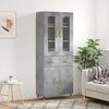 vidaXL Visoka komoda siva betona 69,5x34x180 cm od konstruiranog drva
