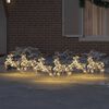 vidaXL LED Riječni jeleni s 180 LED svjetlima 6 pcs Zlatno PET