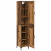 vidaXL Highboard Staro drvo 34,5 x 34 x 180 cm Konstruirano drvo