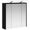 vidaXL Kupaonski ormar s ogledalom Crni hrast 63,5 x 16 x 62,5 cm