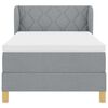 vidaXL Krevet s opruga kutije Svjetlosiva 90 x 190 cm tkanina