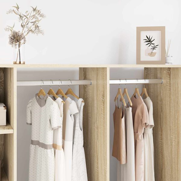 vidaXL Cijev za ormar 12 pcs Srebrno 764 x 15 x 29 mm