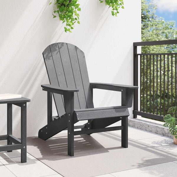 vidaXL Adirondack stolica Svijetlo siva 82 x 74 x 92 cm HDPE